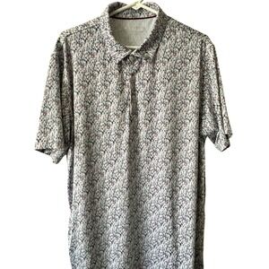 Maelreg Performance Men's Polo Shirt‎ Golf Multicolor Splash Sz L Stretch